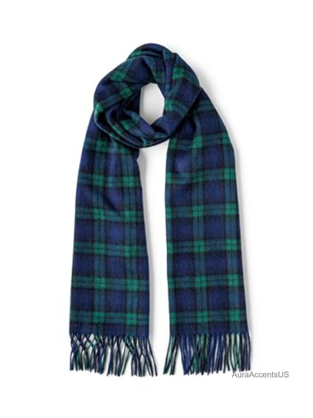 Luxurious 100% Pure Cashmere 2-Ply Winter Scarf with Fringe, 66x12
